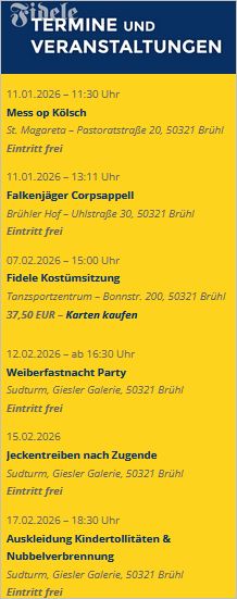 Fidele Aktionen 2025