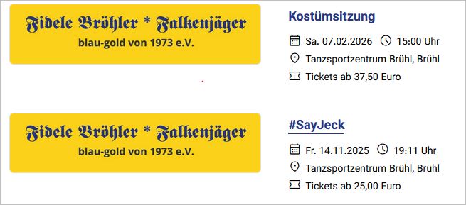 Veranstaltungen 2025 u. 26