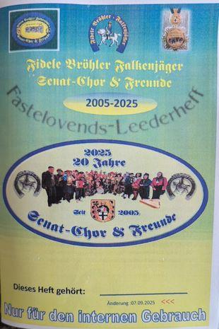 Vorderseite Karnevaliederheft 2025